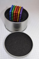 Neocube dúhové gule magnetické bloky 216el 5mm dúhovej farby neo magnety