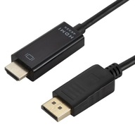Prevodník DisplayPort DP na HDMI 4K kábel 1,8 m Prevodník DisplayPort DP na HDMI 4K kábel 1,8 m