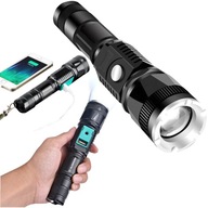 VÝKONNÁ nabíjateľná taktická LED baterka ZOOM CREE VÝKONNÁ nabíjateľná taktická LED baterka ZOOM CREE