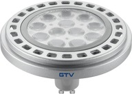 LED svetelný zdroj ES111, 12W, GU10, 950 lm, 45°, 3000K, šedá, GTV LED svetelný zdroj ES111, 12W, GU10, 950 lm, 45°, 3000K, šedá, GTV
