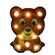 LED 3D nástenné svietidlo medvedíka pre deti, napájané detskými batériami LED 3D nástenné svietidlo medvedíka pre deti, napájané detskými batériami