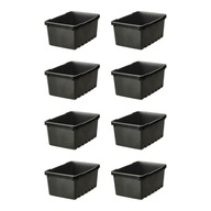 8 ks UPPSNOFSAD Nádoba - čierna 25x17x12 cm/3,5l 8 ks UPPSNOFSAD Nádoba - čierna 25x17x12 cm/3,5l