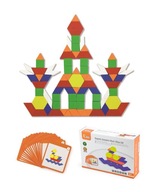 Drevené mozaikové geometrické magnetické bloky Drevené mozaikové geometrické magnetické bloky