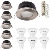 6x svietidlo Hermetické IP44 + LED GU10 10W 6x svietidlo Hermetické IP44 + LED GU10 10W