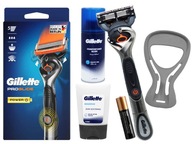 GILLETTE PROGLIDE POWER FLEXBALL holiaci strojček + gél + mlieko 75 ml