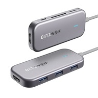 BlitzWolf Adapter 7v1 Blitzwolf BW-TH5 Hub USB-C na 3xUSB 3.0, HDMI, USB-C