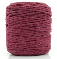 Šnúrka macrame, bavlna, bordová, 100 m, 5 mm Šnúrka macrame, bavlna, bordová, 100 m, 5 mm