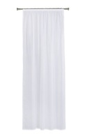 Voálový záves Perola na páske 140x260, biele perličky