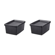2 ks UPPSNOFSAD Nádoba s vekom - čierna 25x17x12 cm/4 l 2 ks UPPSNOFSAD Nádoba s vekom - čierna 25x17x12 cm/4 l