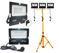 HALOGÉN LED 3X50W STOJAN NA PRACOVNÉ STUDENA SO ZÁSTRČKOU
