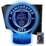 3D LED USB nočná lampa + diaľkové ovládanie Manchester City