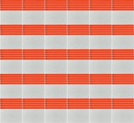 A5 krištáľové ponukové listy so zipsom, 150µm PVC červené, 5 ks x 36