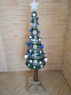 Vianočný stromček na kornúte 220 cm s ozdobami led