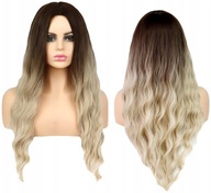 Syntetická ombre parochňa, tmavá studená hnedá/blond Syntetická ombre parochňa, tmavá studená hnedá/blond