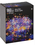 960 LED svietidiel 9,6 metra CLUSTER RRY MULTICOLOR SILVER WIRE 960 LED svietidiel 9,6 metra CLUSTER RRY MULTICOLOR SILVER WIRE