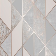 GEOMETRICKÉ TAPETY, KOVOVÉ HODINKY, ROMBUS GEOMETRICKÉ TAPETY, KOVOVÉ HODINKY, ROMBUS