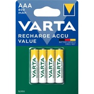 Batérie Varta R03 AAA Ni-MH 800 mAh 4 ks. Batérie Varta R03 AAA Ni-MH 800 mAh 4 ks.