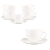 Porcelánové šálky a podšálky Altom Design Bella Ecru 200 ml 12 ks.