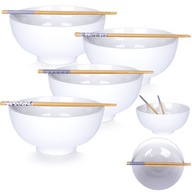 4x Miska RAMEN, rezance, ázijské jedlá, paličky 4x Miska RAMEN, rezance, ázijské jedlá, paličky