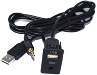 USB AUX predlžovací kábel 1,5 m v palubnej doske USB AUX predlžovací kábel 1,5 m v palubnej doske