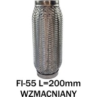 FLEXIBILNÝ KONEKTOR VÝFUKU FI-55 L=200mm VYSTUŽENÝ FLEXIBILNÝ KONEKTOR VÝFUKU FI-55 L=200mm VYSTUŽENÝ