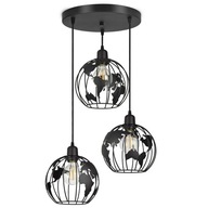 Globe Luster Závesná lampa Čierna Biela Sivá Globe Luster Závesná lampa Čierna Biela Sivá