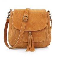 Dámska semišová messenger taška s chlopňou CAMEL Dámska semišová messenger taška s chlopňou CAMEL