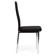 4x čierne prešívané čalúnené stoličky do obývačky