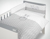 PLUSBABY 3-dielna súprava obliečok H341 sivé zajačiky PLUSBABY 3-dielna súprava obliečok H341 sivé zajačiky
