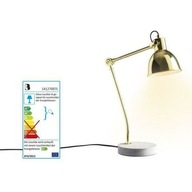 Zlatá LED stolná lampa s nastaviteľným kovovým kĺbom