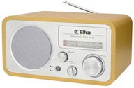 Rádio do domácej kuchyne, napájanie zo siete, ovládanie hlasitosti, drevo