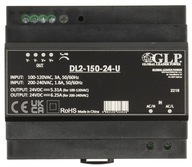 Spínaný zdroj na DIN lištu GLP DL2-150-24-U 150W 6,25A 24V Spínaný zdroj na DIN lištu GLP DL2-150-24-U 150W 6,25A 24V