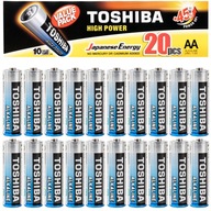 Alkalické batérie AA LR6 20 ks TOSHIBA 1,5V HIGH POWER +45% Alkalické batérie AA LR6 20 ks TOSHIBA 1,5V HIGH POWER +45%