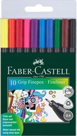 Popisovače FABER-CASTELL Fineliners Grip 10 farieb