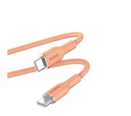 Kábel Puro ICON Soft Kábel USB-C na USB-C 1,5 metra oranžový