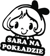 Samolepka SARA IN THE CAR do auta 18x15 farieb Samolepka SARA IN THE CAR do auta 18x15 farieb