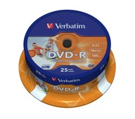 DVD-R na potlač Verbatim AZO Cake 25 ks. 43538