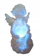 Anjel anjel so srdiečkovým LED batériovým cintorínom
