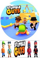STUMBLE GUYS Cake Wafer Circle Characters Potlač cukru A4 STUMBLE GUYS Cake Wafer Circle Characters Potlač cukru A4