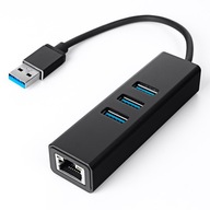 Multiport USB pre 3 USB + RJ45 SPU-M07 čierny