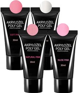 Sada 4 x 30 ml Flexy Polygel akrylový gél na nechtový styling ACRYL GEL Sada 4 x 30 ml Flexy Polygel akrylový gél na nechtový styling ACRYL GEL