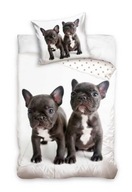 Bavlnené obliečky Pes Mops BULLDOG 140x200 Bavlnené obliečky Pes Mops BULLDOG 140x200