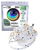 RGB LED pásik IP20 12V 70W Magic WS2811 digitálny 5m RGB LED pásik IP20 12V 70W Magic WS2811 digitálny 5m
