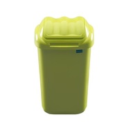 Plafor - Praktický odpad na odpadky s naklápacím vekom, zelený - 15 l