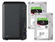 Synology DS223 2GB + 2x 2TB Seagate NAS server