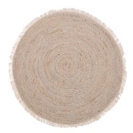 Okrúhly jutový koberec so strapcami 80 cm