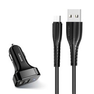 USAMS Nabíjačka do auta 2xUSB C13 2,1A USB-C