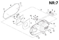 LOŽISKO OBJÍMKY ĽAVÝ KRYT DAELIM ET 250cc OEM!