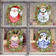 Vianočné samolepky na okno Vianočná dekorácia