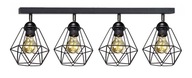 LUSTROVÁ STROPNÁ LAMPA DIAMANTOVÁ 4 ČIERNA môže byť LED LUSTROVÁ STROPNÁ LAMPA DIAMANTOVÁ 4 ČIERNA môže byť LED